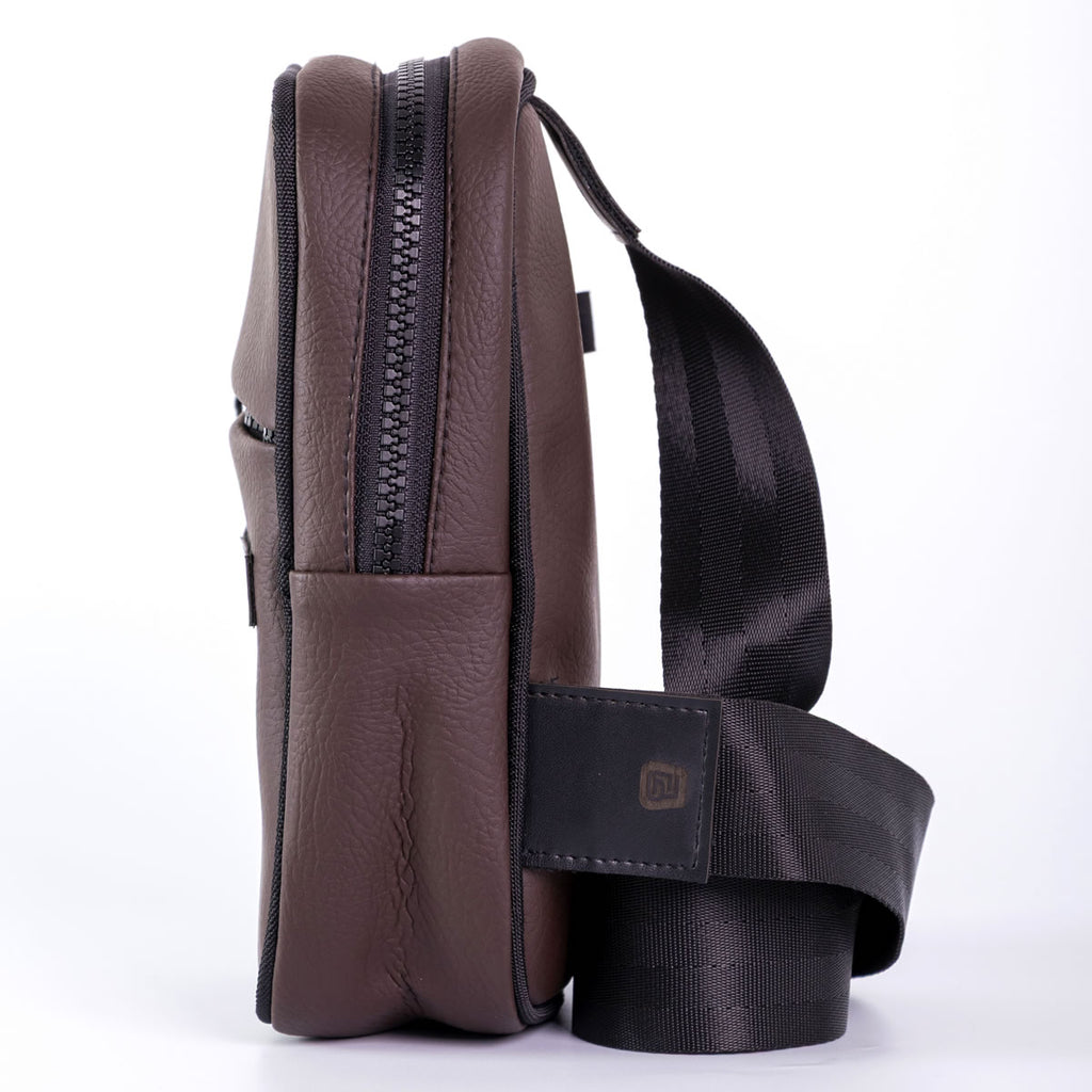 Cross Body Mini Baggu color Piel Café - CB503