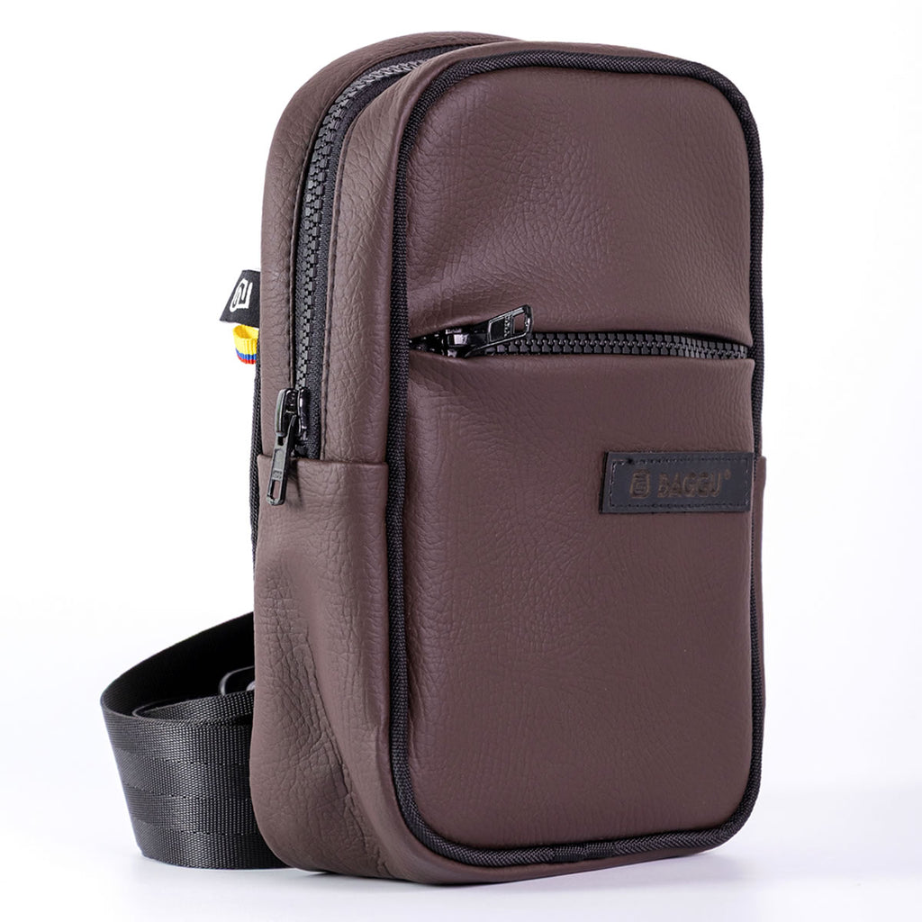 Cross Body Mini Baggu color Piel Café - CB503