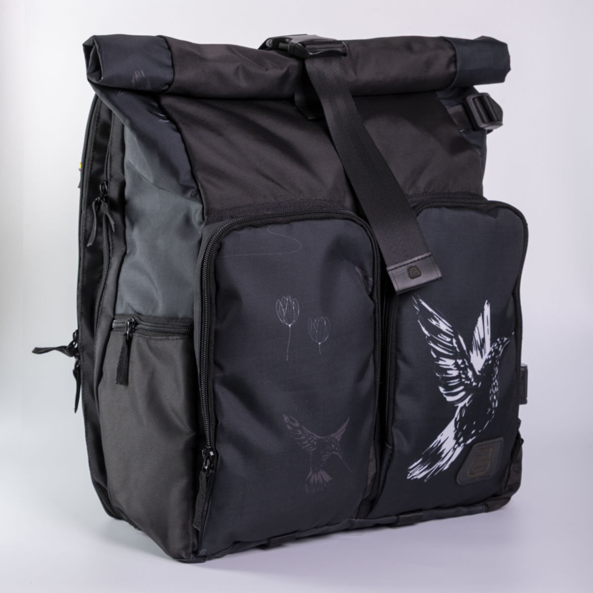 Morral Viajero Baggu Colibrí color Negro - MV105