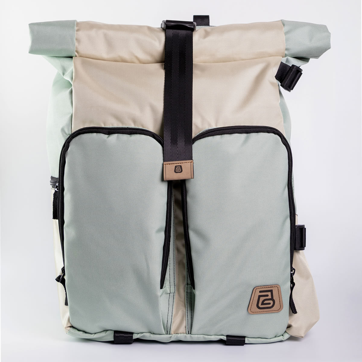 Morral Viajero Baggu color Menta / Beige - MV109 Imagen principal del producto