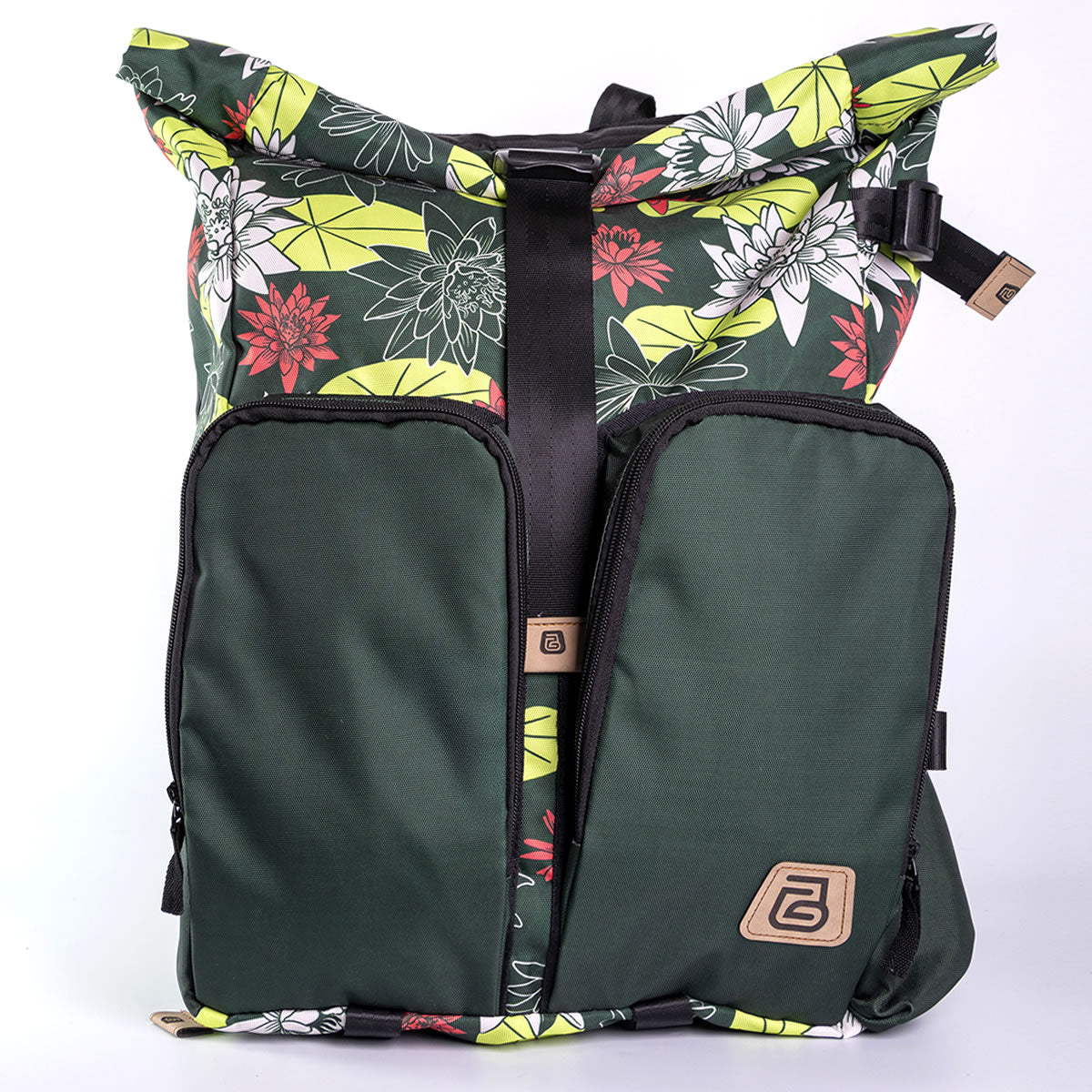 Morral Viajero Baggu Victoria Regia color Verde bolsillo unicolor - MV111 Imagen principal del producto