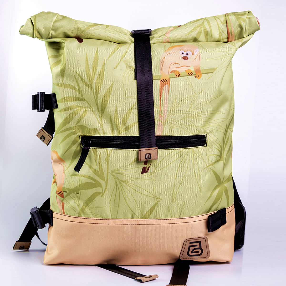 MU205-1 Morral Urbano Baggu Mono Ardilla color Verde - MU205 - Imagen 1