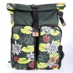 Morral Viajero Baggu Victoria Regia color Verde bolsillo estampado - MV110